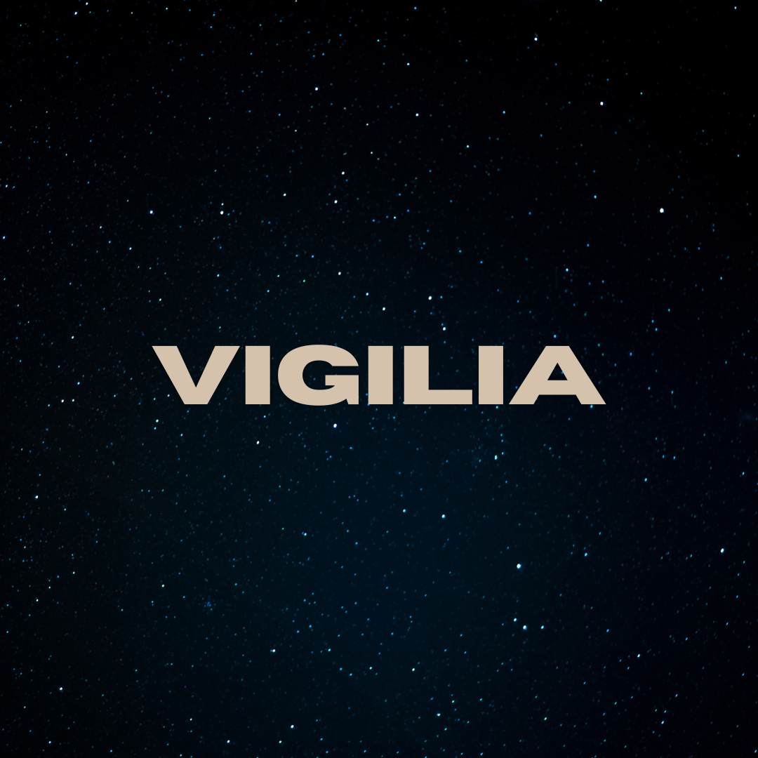 Night sky displaying our vigilia service that lasts until midnight
